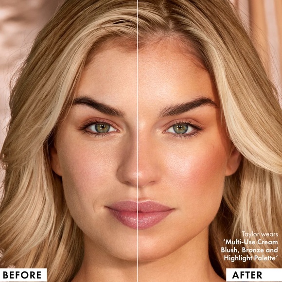 NEW IN BOX Iconic London Multi-Use Cream Blush Bronzer & Highlighter Palette - Picture 9 of 11